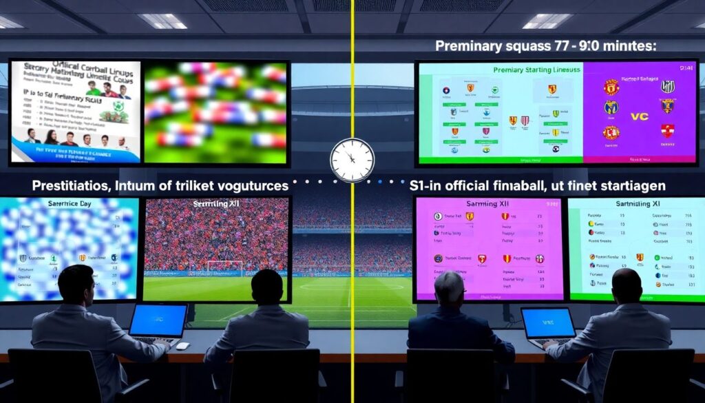 График обновления составов в день матча на крупных чемпионатах - иллюстрация