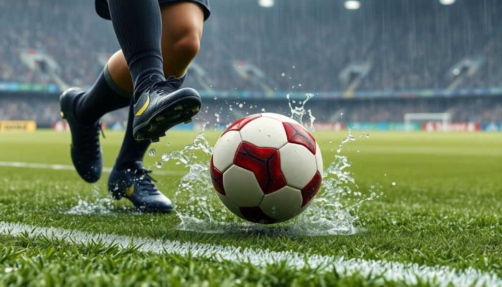 Погода на стадионе и влияние на скорость полета мяча - иллюстрация