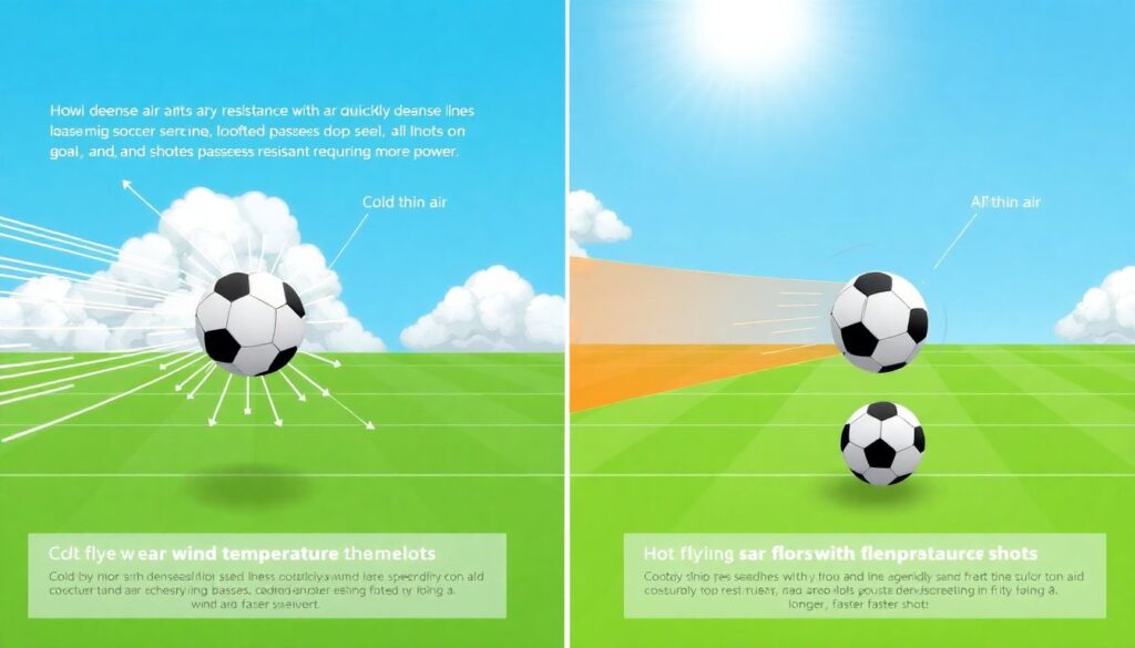 Погода на стадионе и влияние на скорость полета мяча - иллюстрация