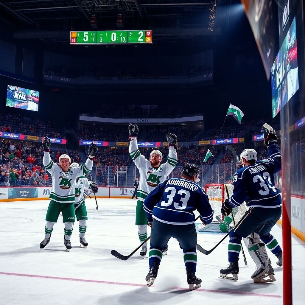 Ак Барс разгромил Адмирал 5:2 во Владивостоке в матче регулярки КХЛ